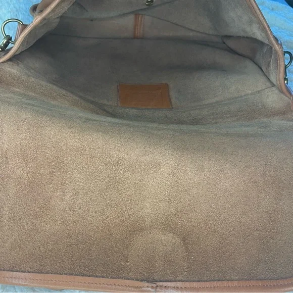 Vintage 90s COACH Tan Leather Briefcase Bag